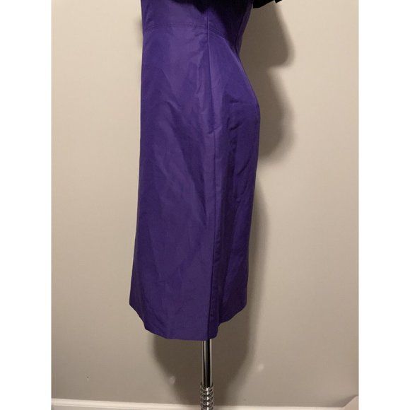 J. Crew Purple Silk Blend One Shoulder Dress With Ruffle, Size 2T, NWT! - Picture 7 of 11